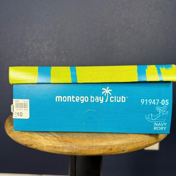 Montego Bay Navy Blue "Rory" Cork Wedges, Size 10 - Picture 7 of 7